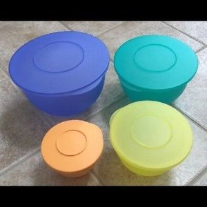 Tupperware Impressions Classic Translucent Bowl Set with Lids